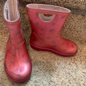 Pink star UGG kids boots size 7